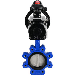 Затвор дисковый поворотный WBV1631E-2W-Fb-H Ду125 Ру16 LUG корпус - чугун QT450, диск - нержавеющая сталь 304, уплотнение - EPDM, с пневмоприводом PA-DA-105-1 и БКВ APL-210N