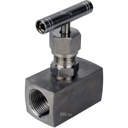 Клапан игольчатый VN3232M-T-Ht 2″ Ду50 Ру400 резьбовой, корпус - нержавеющая сталь 316, уплотнение - металл, с Т-образной рукояткой