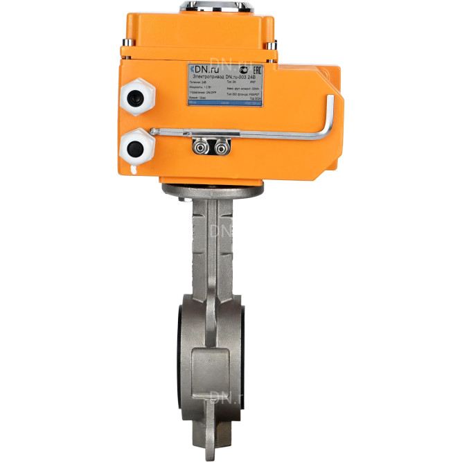 Затвор дисковый поворотный WBV3131V-2W-Fb-H Ду50 Ру16 межфланцевый, корпус - нержавеющая сталь 304, диск - нержавеющая сталь 304, уплотнение - VITON, с электроприводом QT-N-0053EM-O1-380VAC-У1 380В HARK