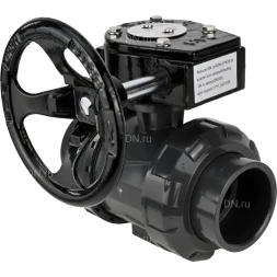 Кран шаровой BV4242E-FP-GRM-ISO Дн100 Ру10 полнопроходной, корпус - НПВХ, шар - НПВХ, уплотнение - EPDM, с редуктором RDN RQN3-150Z-T24