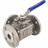 Кран шаровой BV3232P(4pc)-FP-3WT-F-ISO-H Ду100 Ру16 полнопроходной трехходовой, нержавеющая сталь SS316, фланцевый, уплотнение - PTFE, ISO-фланец F10/F12, квадрат 22х22, с рукояткой