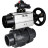 Кран шаровой BV4242E-FP-GRM-ISO Дн65 Ру10 полнопроходной, корпус - НПВХ, шар - НПВХ, уплотнение - EPDM, с пневмоприводом PA-DA-105-1 и БКВ APL-210N