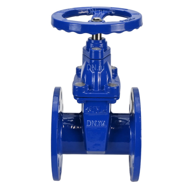 Задвижка клиновая 30ч39р (аналог МЗВ) GVWN1414E-2W-F-S blue Ду150 Ру10/16 фланцевая, корпус - чугун GGG50, уплотнение - EPDM, со штурвалом и невыдвижным штоком, цвет - синий