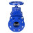 Задвижка клиновая 30ч39р (аналог МЗВ) GVWN1414E-2W-F-S blue Ду150 Ру10/16 фланцевая, корпус - чугун GGG50, уплотнение - EPDM, со штурвалом и невыдвижным штоком, цвет - синий
