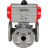 Кран шаровой BV3232P(4pc)-FP-3WL-F Ду32 Ру16 полнопроходной трехходовой, фланцевый, корпус - нержавеющая сталь SS316, с пневмоприводом PA-SA-083 с возвратными пружинами