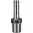 Штуцер елочка BF31-T-1 1/4-25 1 1/4″х25мм Ду32 Ру16 шланговый, корпус - нержавеющая сталь AISI 304 (CF8), присоединение - наружная резьба/штуцер