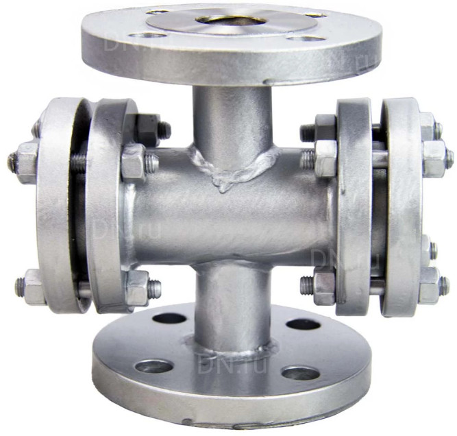 Стекло смотровое SG2-34G-F тип В ГОСТ 21836-2021 Ду40 Ру40, углеродистая сталь, фланцевое