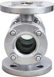 Стекло смотровое SG2-34G-F тип В ГОСТ 21836-2021 Ду40 Ру40, углеродистая сталь, фланцевое