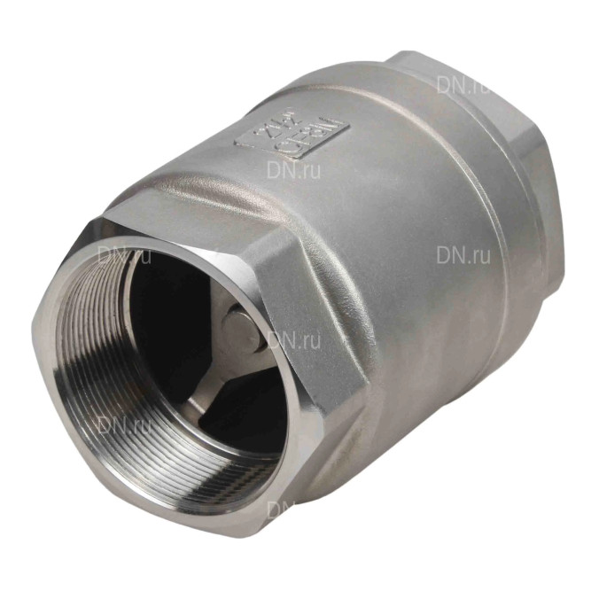Клапан обратный VCS3232P-T 3″ Ду80 Ру40 резьбовой, пружинный, корпус - нержавеющая сталь 316, диск - нержавеющая сталь 316, уплотнение - металл