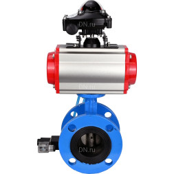 Затвор дисковый поворотный WBV1313E-2W-F-H Ду200 Ру16 фланцевый, корпус - чугун GGG40, диск - чугун GGG40, уплотнение - EPDM, с пневмоприводом PA-DA-140, пневмораспределителем 4V320-10 AC220V и БКВ APL-210N