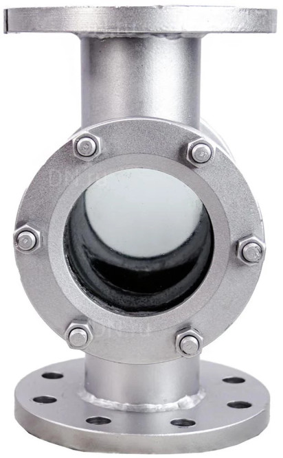 Стекло смотровое SG2-34G-F тип В ГОСТ 21836-2021 Ду80 Ру16, углеродистая сталь, фланцевое