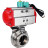 Затвор дисковый поворотный кламповый WBV3131S-2W-C-H Ду25 Ру10 корпус - пищевая нержавеющая сталь 304, уплотнение - Silicon, с пневмоприводом PA-DA-052 и магнитным переключателем ALS200D