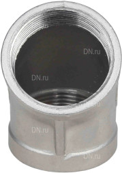 Отвод (полуотвод) ВР-ВР-304 1/4″ Ду8 Ру16 угол 45°, корпус - нержавеющая сталь 304, присоединение - внутренняя / внутренняя резьба