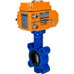 Затвор дисковый поворотный WBV1631E-2W-Fb-H Ду150 Ру16 LUG корпус - чугун QT450, диск - нержавеющая сталь 304, уплотнение - EPDM, межфланцевый, с электроприводом QT-N-020EM-O1-380VAC-У1 380В