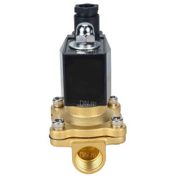 Клапан электромагнитный VS300-VT-NO-24VAC 1″ Ду25 Ру10 прямого действия двухходовой, корпус - латунь, присоединение - внутренняя резьба, уплотнение - VITON, нормально-открытый, катушка - 24 В AC