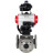 Кран шаровой BV3232P(4pc)-FP-3WL-F Ду15 Ру16 полнопроходной трехходовой, фланцевый, корпус - нержав.сталь SS316, пневмопривод PA-DA-052 двойн.действия, пневмораспределитель 4M310-08 DC24V, БКВ APL-410N EX и ручной дублер MON1-250-T26-ISO