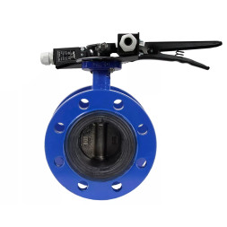 Затвор дисковый поворотный WBV1313E-2W-F-H Ду65 Ру16 фланцевый, корпус - чугун GGG40, диск - чугун GGG40, уплотнение - EPDM, с рукояткой и двумя концевыми датчиками LS-103 250В
