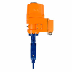 Затвор дисковый поворотный WBV3434Pf-2W-Fb-H Ду80 Ру16 корпус - углеродистая сталь WCB, диск - углеродистая сталь WCB, футерованный PTFE, уплотнение - PTFE, с электроприводом QT-EX-010M-O2-380VAC-У1