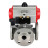 Кран шаровой BV3232P(4pc)-FP-3WL-F Ду40 Ру16 полнопроходной трехходовой, фланцевый, корпус - нержавеющая сталь SS316, с пневмоприводом PA-SA-105 с возвратными пружинами и пневмораспределителем 4M310-08 AC220V