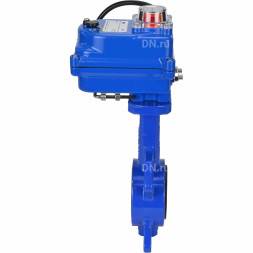 Затвор дисковый поворотный WBV1432E-2W-Fb-H Ду50 Ру16, корпус - чугун GGG50, диск - нержавеющая сталь 316L, уплотнение - EPDM, с электроприводом QT-N-003EM-O1-220VAC-У1 blue 220В