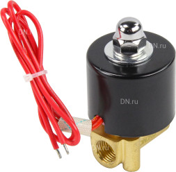 Клапан электромагнитный VS100-ET-NC-24VAC 1/4″ Ду8 Ру10 прямого действия двухходовой, корпус - латунь, присоединение - внутренняя резьба, уплотнение - EPDM, нормально-закрытый, катушка - 24 В AC