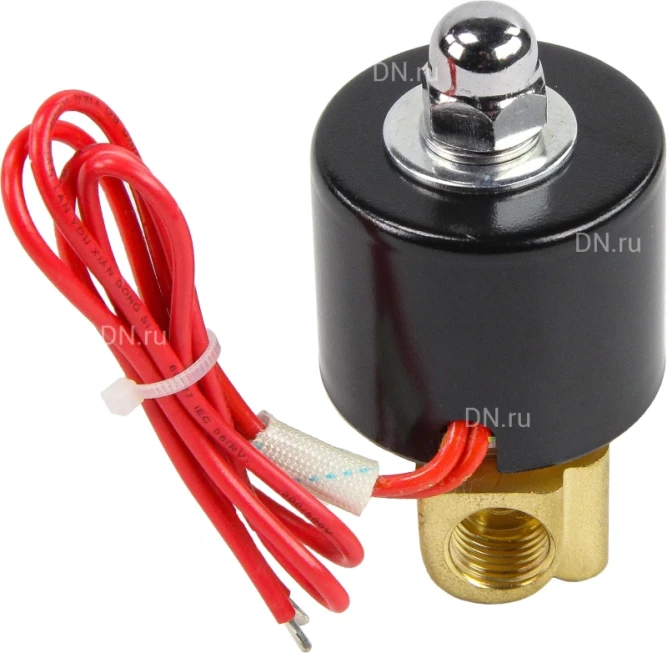 Клапан электромагнитный VS100-ET-NC-24VAC 1/4″ Ду8 Ру10 прямого действия двухходовой, корпус - латунь, присоединение - внутренняя резьба, уплотнение - EPDM, нормально-закрытый, катушка - 24 В AC