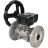 Кран шаровой BV3232P(3pc)-FP-F-ISO-H Ду25 Ру40 трехсоставной из нержавеющей стали SS316, фланцевый, уплотнение - PTFE, полнопроходной с ISO-фланцем и редуктором HAM RQN1-180Z-T40