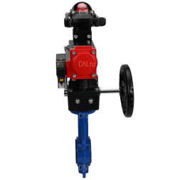 Затвор дисковый поворотный WBV1413E-2W-Fb-H Ду40 Ру16, корпус - чугун GGG50, диск - чугун GGG40, EPDM, 9х9, F05, с пневмоприводом PA-DA-052, пневмораспределителем 4M310-08 DC24V, БКВ APL-210N, ручным дублером MON1-250-T26-ISO