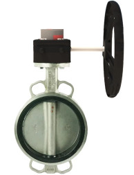 Затвор дисковый поворотный WBV3131E-2W-Fb-H Ду65 Ру16 межфланцевый, корпус - нержавеющая сталь 304, диск - нержавеющая сталь 304, уплотнение - EPDM, с редуктором HGB RQN1-180Z с индикатором положения