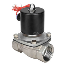 Клапан электромагнитный VS131-NT-NC-220VAC 2″ Ду50 Ру10, соленоидный двухходовой, корпус - нержавеющая сталь 304, уплотнение - NBR, резьбовой, нормально-закрытый, прямого действия, катушка - 220В