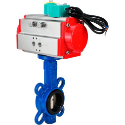 Затвор дисковый поворотный WBV1413E-2W-Fb-H Ду125 Ру16 корпус - чугун GGG50, диск - чугун GGG40, уплотнение - EPDM, с пневмоприводом PA-DA-105 и магнитным переключателем ALS200D