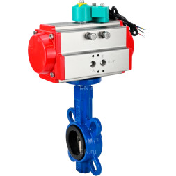 Затвор дисковый поворотный WBV1413E-2W-Fb-H Ду125 Ру16 корпус - чугун GGG50, диск - чугун GGG40, уплотнение - EPDM, с пневмоприводом PA-DA-105 и магнитным переключателем ALS200D