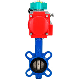Затвор дисковый поворотный WBV1413E-2W-Fb-H Ду125 Ру16 корпус - чугун GGG50, диск - чугун GGG40, уплотнение - EPDM, с пневмоприводом PA-DA-105 и магнитным переключателем ALS200D