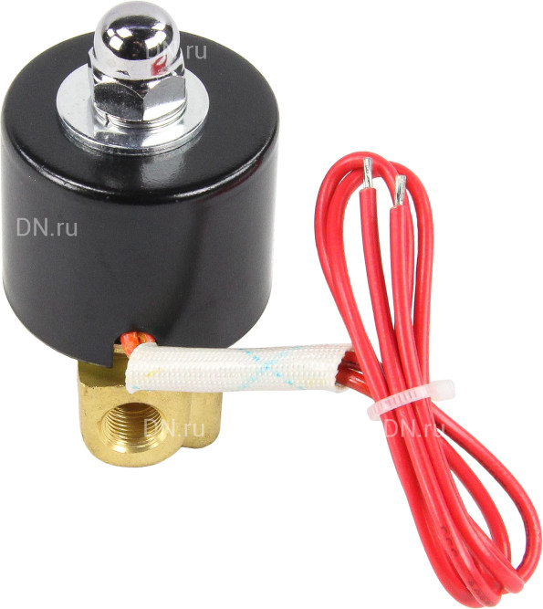 Клапан электромагнитный VS100-NT-NC-24VAC 1/8″ Ду6 Ру10 прямого действия двухходовой, корпус - латунь, присоединение - внутренняя резьба, уплотнение - NBR, нормально-закрытый, катушка - 24 В AC
