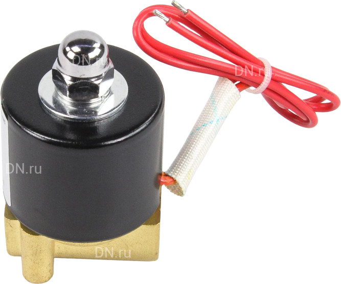 Клапан электромагнитный VS100-NT-NC-24VAC 1/8″ Ду6 Ру10 прямого действия двухходовой, корпус - латунь, присоединение - внутренняя резьба, уплотнение - NBR, нормально-закрытый, катушка - 24 В AC