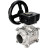Кран шаровой BV3232P(3pc)-FP-W-ISO-H Ду80 Ру25 полнопроходной двухходовой, нержавеющая сталь SS316, под приварку, уплотнение - PTFE, с ISO фланцем и редуктором HAM RQN-Z