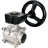 Кран шаровой BV3232P(3pc)-FP-W-ISO-H Ду80 Ру25 полнопроходной двухходовой, нержавеющая сталь SS316, под приварку, уплотнение - PTFE, с ISO фланцем и редуктором HAM RQN-Z