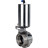 Затвор дисковый поворотный WBV3131E-2W-T-H Ду15 Ру10 резьбовой, пищевая нержавеющая сталь 304, уплотнение – EPDM, с пневмоприводом PA-SA-85 с возвратными пружинами