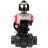 Кран шаровой BV4242E-FP-GRM-ISO Дн15 Ру10 полнопроходной, корпус - НПВХ, шар - НПВХ, уплотнение - EPDM, с пневмоприводом PA-DA-052, пневмораспределителем 4M310-08 AC220V, ручным дублером MON1-250-T26-ISO и БКВ APL-510N EX