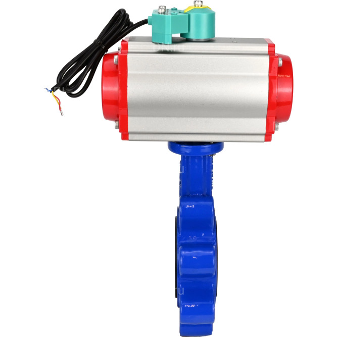 Затвор дисковый поворотный WBV1616E-2W-Fb-H Ду150 Ру16 LUG корпус - чугун QT450, диск - чугун QT450, уплотнение - EPDM, с пневмоприводом PA-DA-105 и магнитным переключателем ALS200D