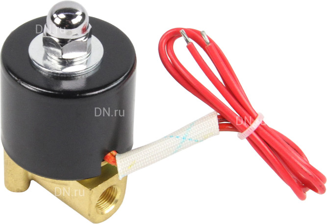 Клапан электромагнитный VS100-VT-NC-24VAC 1/8″ Ду6 Ру10 прямого действия двухходовой, корпус - латунь, присоединение - внутренняя резьба, уплотнение - VITON, нормально-закрытый, катушка - 24 В AC
