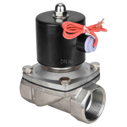 Клапан электромагнитный VS131-VT-NC-220VAC 3/8″ Ду10 Ру10, соленоидный двухходовой, корпус - нержавеющая сталь 304, уплотнение - Viton, резьбовой, нормально-закрытый, прямого действия, катушка - 220В