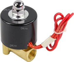 Клапан электромагнитный VS100-VT-NC-24VAC 1/4″ Ду8 Ру10 прямого действия двухходовой, корпус - латунь, присоединение - внутренняя резьба, уплотнение - VITON, нормально-закрытый, катушка - 24 В AC