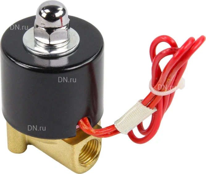 Клапан электромагнитный VS100-VT-NC-24VAC 1/4″ Ду8 Ру10 прямого действия двухходовой, корпус - латунь, присоединение - внутренняя резьба, уплотнение - VITON, нормально-закрытый, катушка - 24 В AC