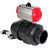 Кран шаровой BV4242E-FP-GRM-ISO Дн80 Ру10 полнопроходной, корпус - НПВХ, шар - НПВХ, уплотнение - EPDM, с пневмоприводом PA-DA-065 и пневмораспределителем 4V320-10 AC220V