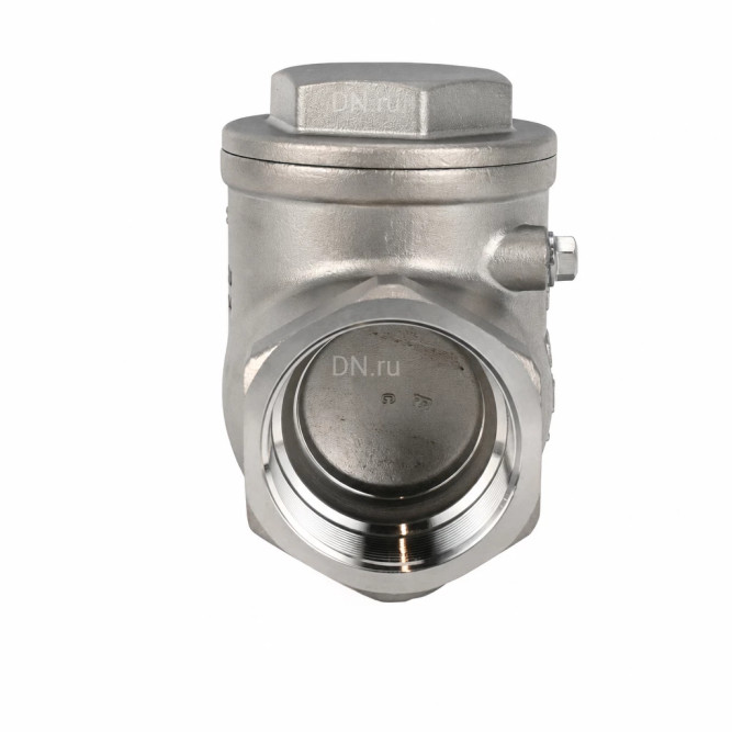 Клапан обратный VCT3131-T 1 1/2 Ду40 Ру16 ZGY резьбовой, поворотный, корпус - нержавеющая сталь CF8/AISI 304, диск - нержавеющая сталь CF8/AISI 304, уплотнение - PTFE