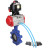 Затвор дисковый поворотный WBV1631N-2W-Fb-H Ду125 Ру16 LUG корпус - чугун QT450, диск - нержавеющая сталь 304, уплотнение - NBR, с пневмоприводом PA-DA-105, пневмораспределителем 4V320-10 AC220V и БКВ APL-510N EX