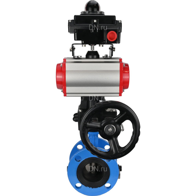 Затвор дисковый поворотный WBV1313E-2W-F-H Ду50 Ру16 фланцевый, корпус - чугун GGG40, диск - чугун GGG40, EPDM, с пневмоприводом PA-DA-105, пневмораспределителем 4V320-08 AC220V, БКВ APL-410N EX и ручным дублером MON1-250-T26-ISO