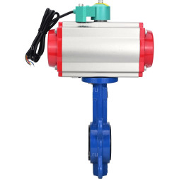 Затвор дисковый поворотный WBV1413E-2W-Fb-H Ду50 Ру16, корпус - чугун GGG50, диск - чугун GGG40, уплотнение - EPDM, с пневмоприводом PA-SA-083, пневмораспределителем 4M310-08 24В NAMUR и магнитным переключателем ALS200D