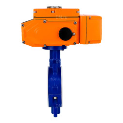 Затвор дисковый поворотный WBV3434Pf-2W-Fb-H Ду65 Ру16 корпус - углеродистая сталь WCB, диск - углеродистая сталь WCB, футерованный PTFE, уплотнение - PTFE, с электроприводом QT-N-005EM-B1-220VAC-У1-HARK